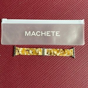 Machete Apple Watch Band Mango Tortoise Silver Hardware 38/40/41mm